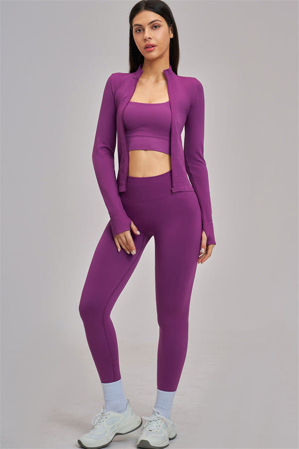 The Vision Jacket Sports Bra Leggings 3-Piece Set