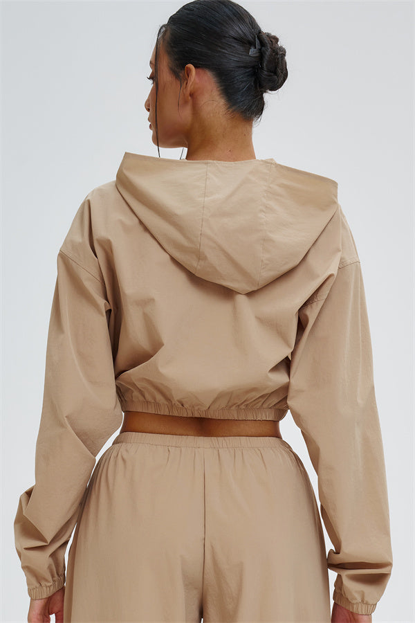 The Svelte UV protection Crop Hoodie Sweatpants 2-Piece Set