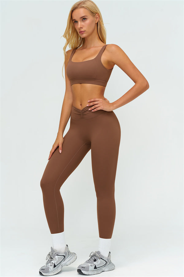 The Lushness V-Back Sports Bra Leggings 2-Piece Set