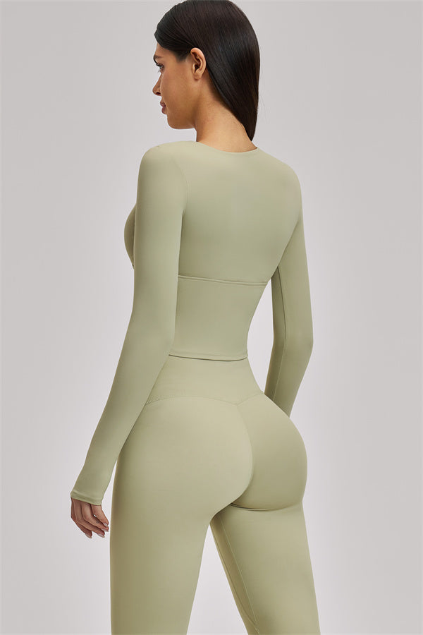 The Swoon Long Sleeve Crop top Leggings 2-Piece Set