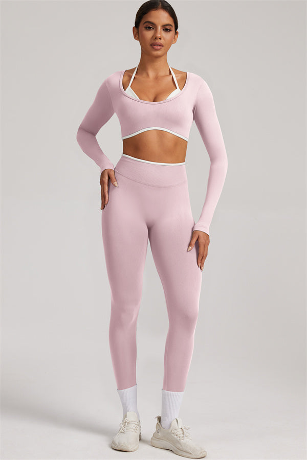 The Elevate Long Sleeve Crop top Leggings 2-Piece Set
