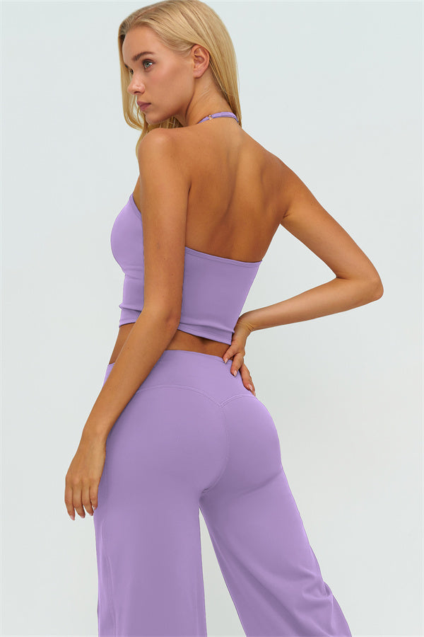 The Twirl Halter Tank Top New Straight Leg Pants 2-Piece Set