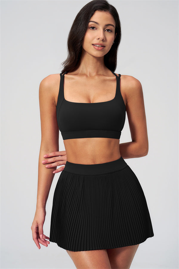 The Balance Sports Bra Tennis Skirt 2-Piece Set