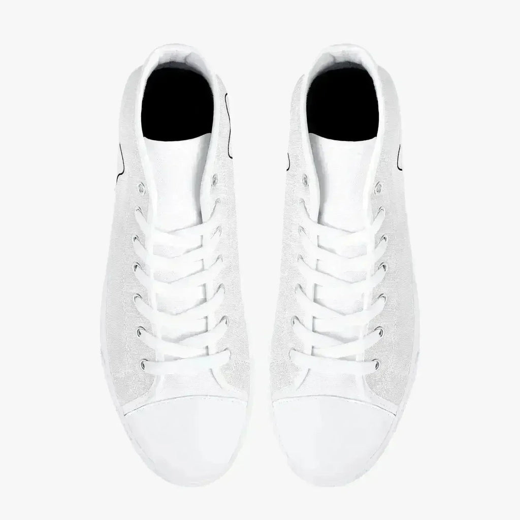Jacki Easlick Lux Egg Classic High-Top Canvas Sneakers - White/Black