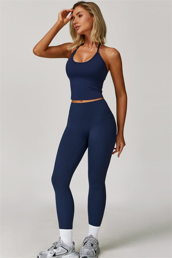 The Surge Halter Crop Top Leggings 2-Piece Set