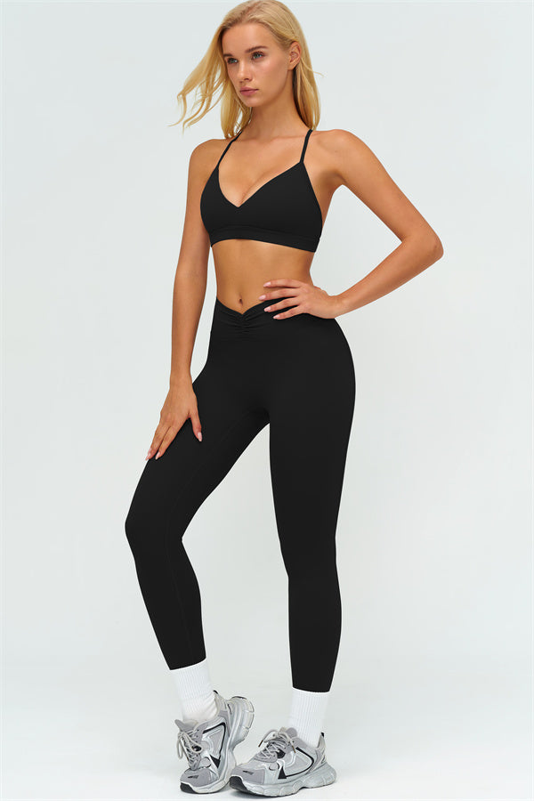 The Lushness Y-Back Sports Bra Leggings 2-Piece Set