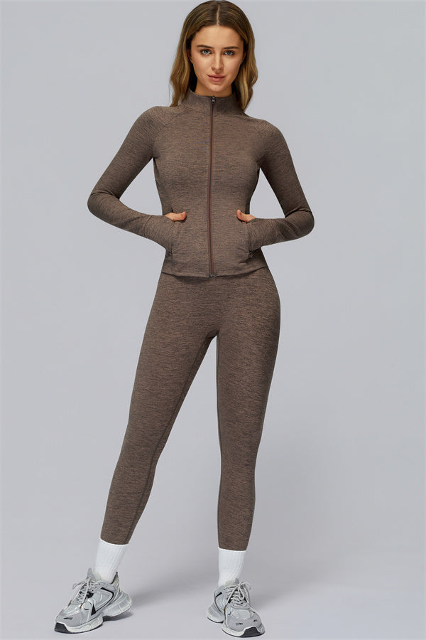 The Radiance Jacket Sports Bra Leggings 3-Piece Set