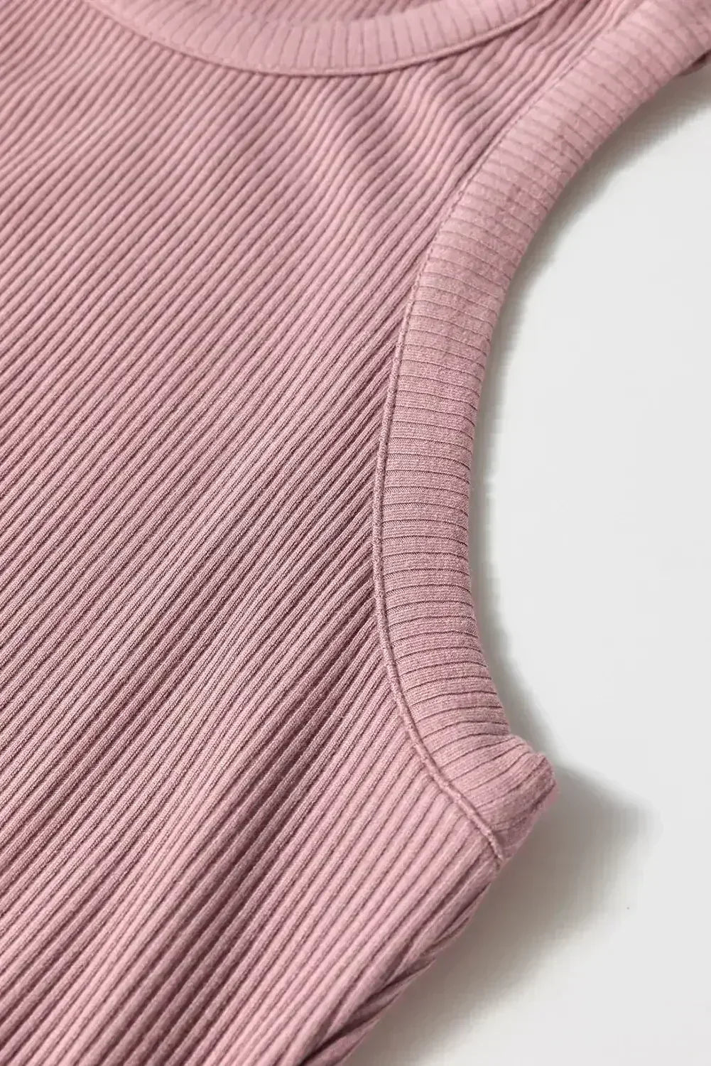 Sepia Rose Ribbed Vest Patchwork Tiered Midi Dress