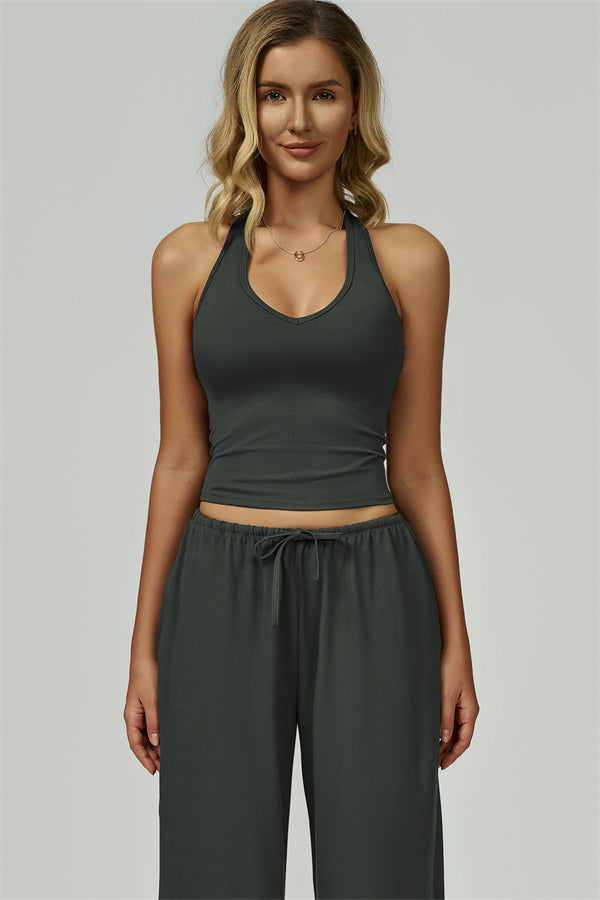 The Sprint Halter Tank Top Sweatpants 2-Piece Set