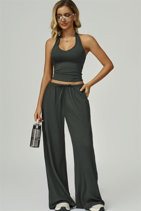 The Sprint Halter Tank Top Sweatpants 2-Piece Set