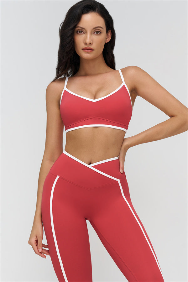 The Crave Contrast Sports Bra Leggings 2-Piece Set