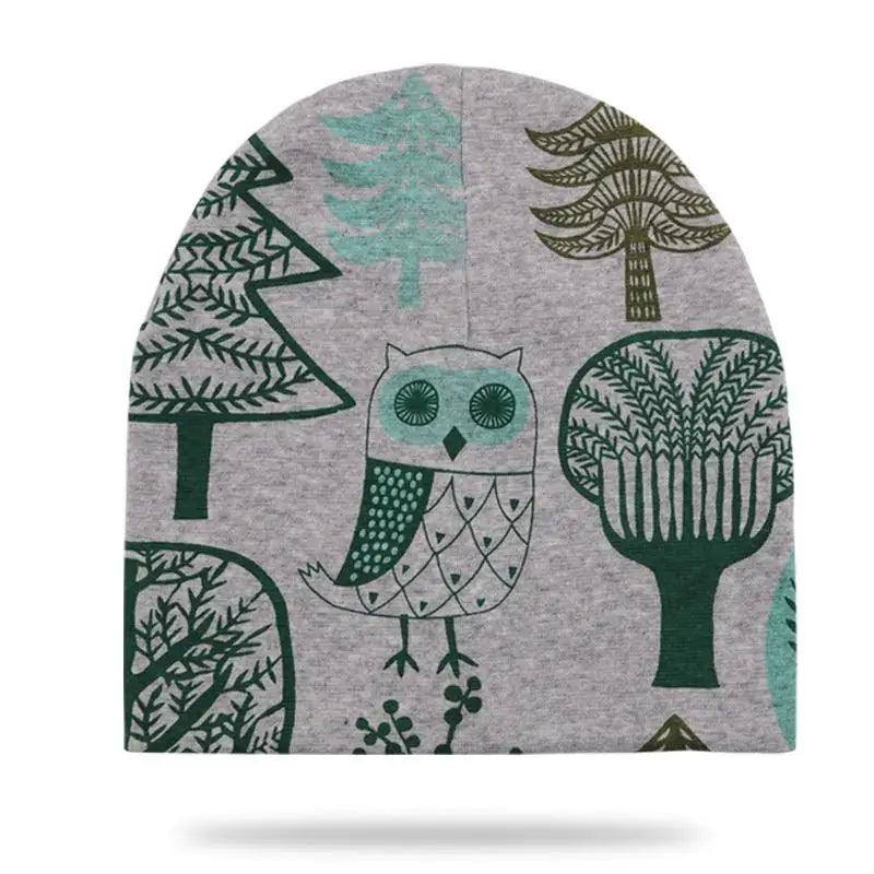 Baby Knit Cotton Cartoon Printed Baby Caps For Boys And Girls For Autumn And Winter Soft And Warm Cap