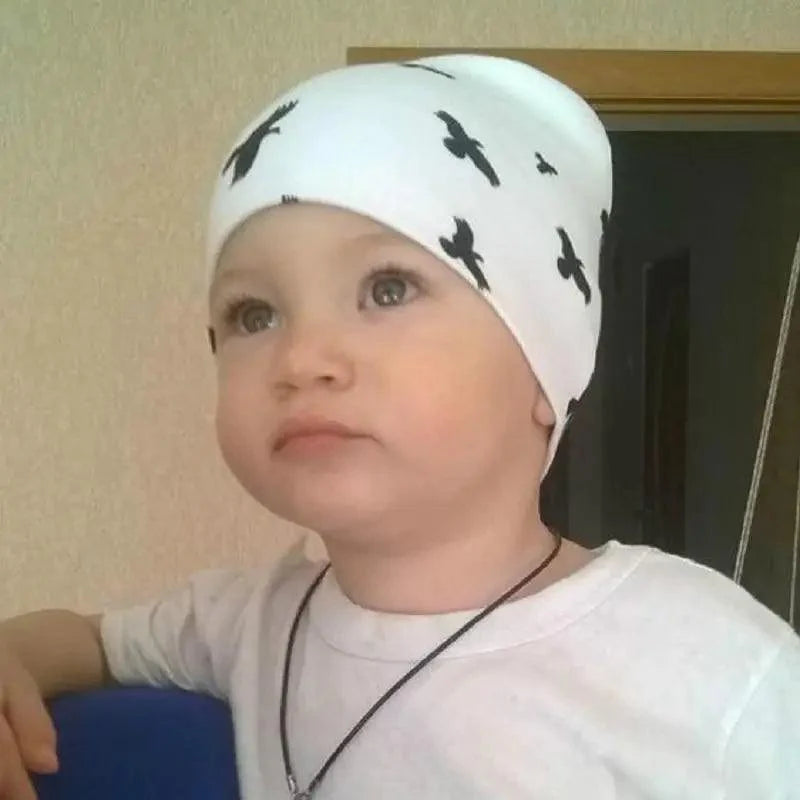 Baby Knit Cotton Cartoon Printed Baby Caps For Boys And Girls For Autumn And Winter Soft And Warm Cap