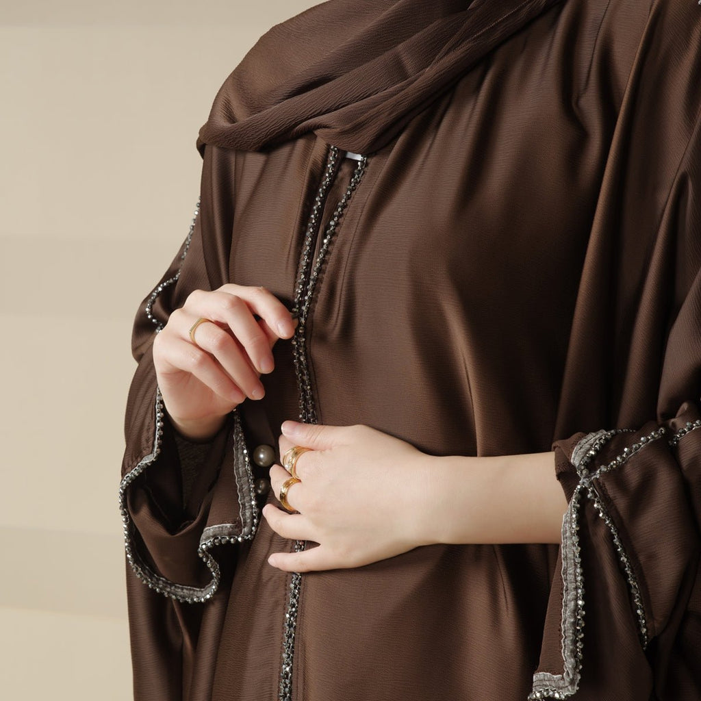 Batwing Abaya With Matching Hijab | Batwing Sleeve Abaya (MA041)