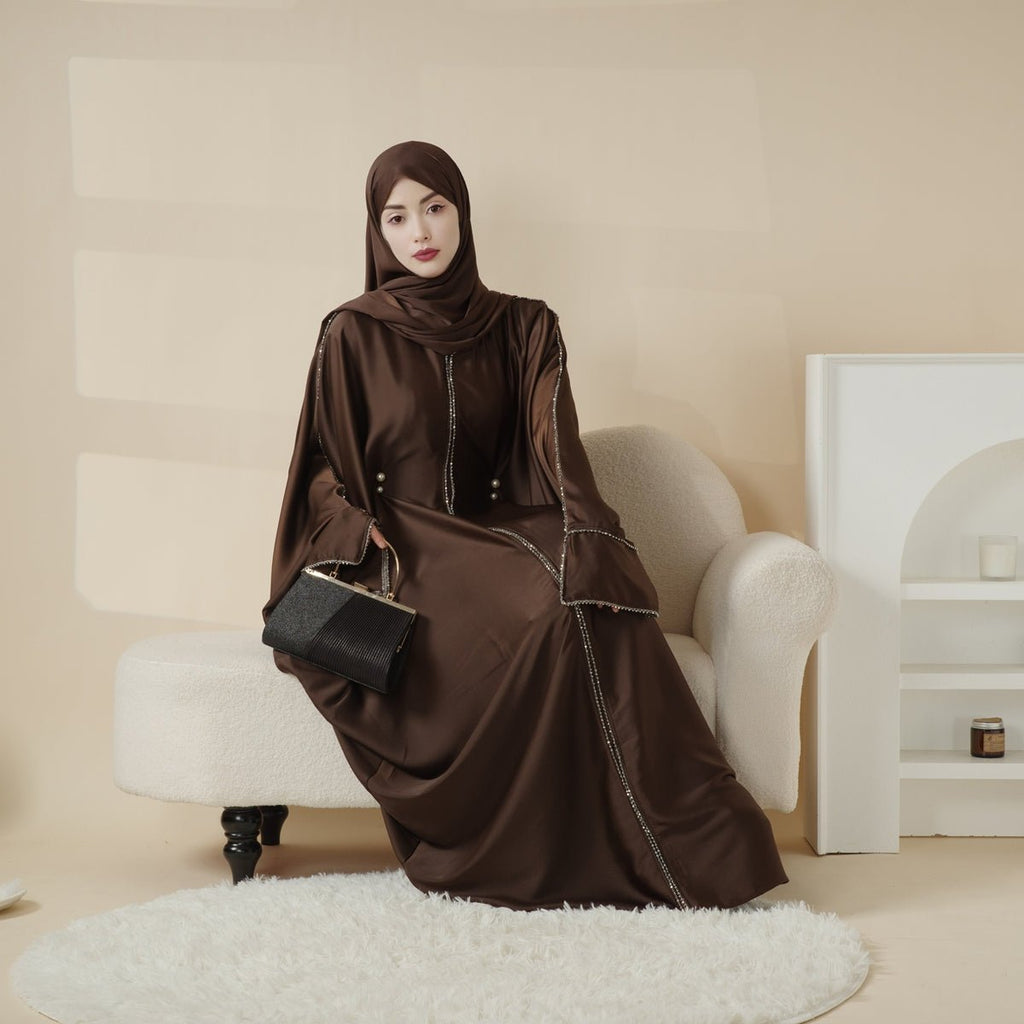 Batwing Abaya With Matching Hijab | Batwing Sleeve Abaya (MA041)