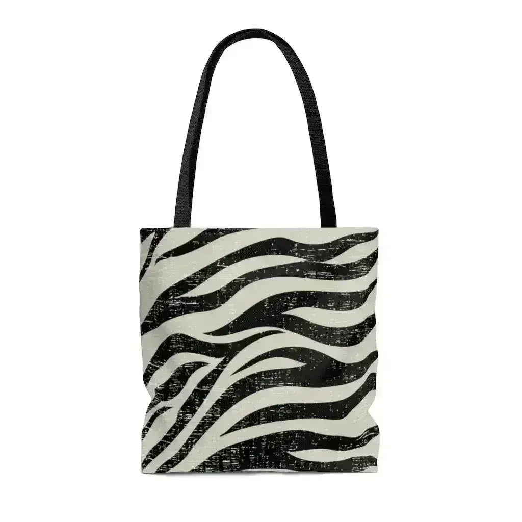 Double-Sided Zebra Print Beach Tote Bag - Medium | Femstylo