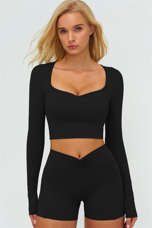 The Lushness Long Sleeve Crop top