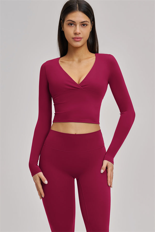 The Swoon Long Sleeve Crop top Leggings 2-Piece Set