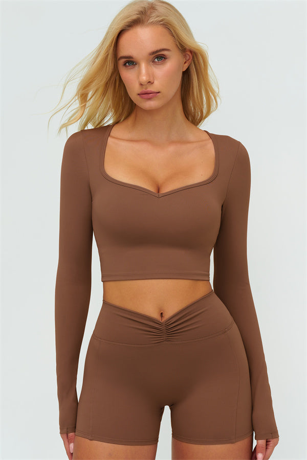 The Lushness Long Sleeve Crop top