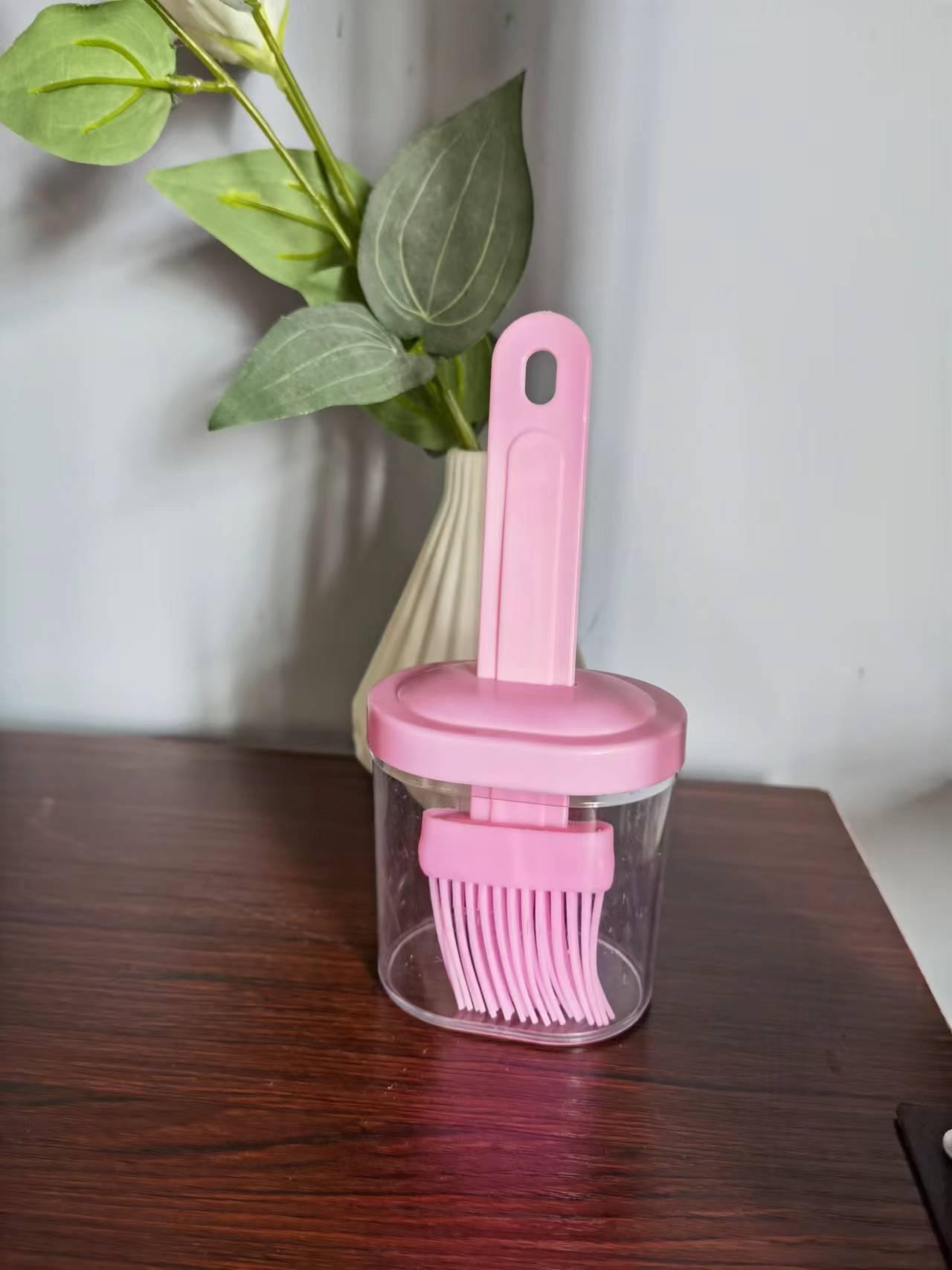BBQ Brush Cleaning Nylon/Silicone Brush Baking Bread Cooking Oil Cream Tools Multipurpose Kitchen Utensil Tool Silicone Oil Bottle Brush Barbecue Portable Dining Restaurant Kitchen Cooking BBQ Accessories