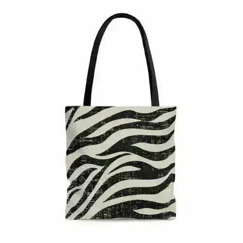 Double-Sided Zebra Print Beach Tote Bag - Medium | Femstylo