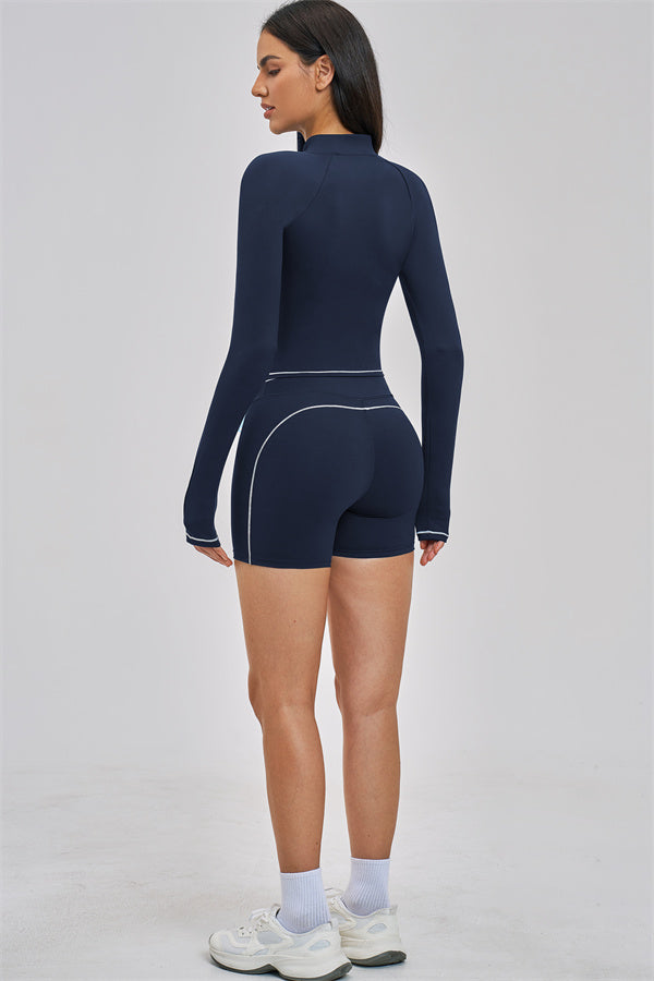 The Unbound Jacket Sports Bra Shorts 3-Piece Set