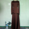 Beaded Fringe Cuff Maxi Dress(MS480)