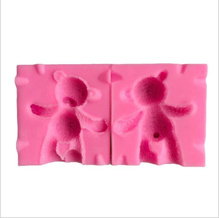 Bear Shape Silicone Mold Cake Baking Decoration Crafts Decoration Chocolate Mold Bear Silicone Mold Baking Molds Chocolate Candy Baking Tool 3D Cake Mold Decoration Baking Tool Mold