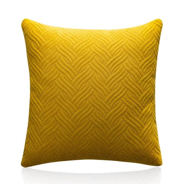 Beautiful Quilted Pillowcase Throw Pillow Covers Home Decor Velvet Square Throw Pillow Covers Decoration Pillow Cushion Sofa Living Room Simple Decorative Cushion Cover 45x45CM