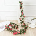 Beautifully Designed 250CM Rose Artificial Flowers Christmas Garland for Wedding Home Room Decoration Spring Autumn Garden Arch Fake Plant Vine