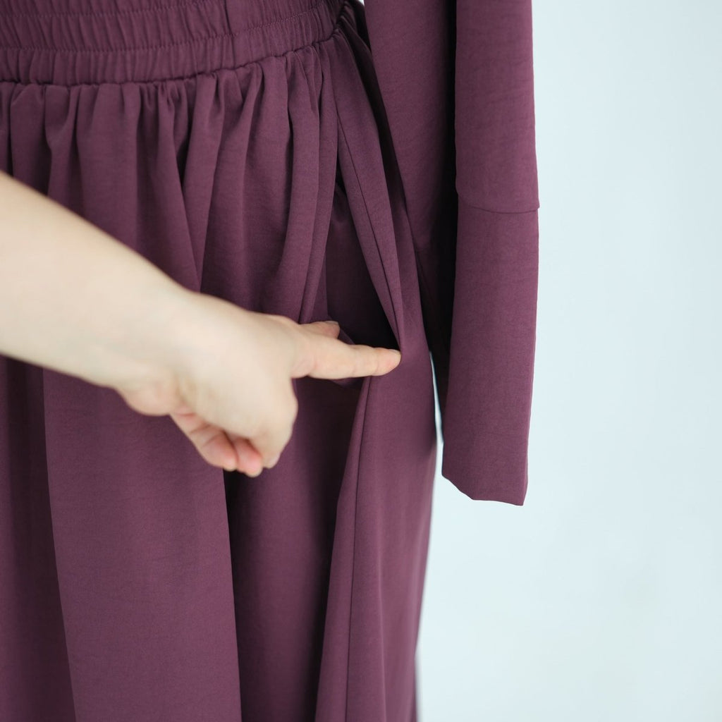 Bell Sleeve Back-Tie Top & A-Line Maxi Skirt Set(MS469)
