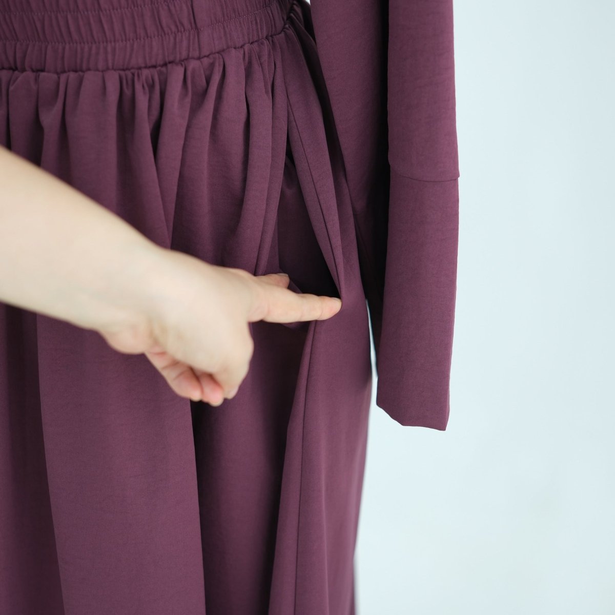Bell Sleeve Back-Tie Top & A-Line Maxi Skirt Set(MS469)