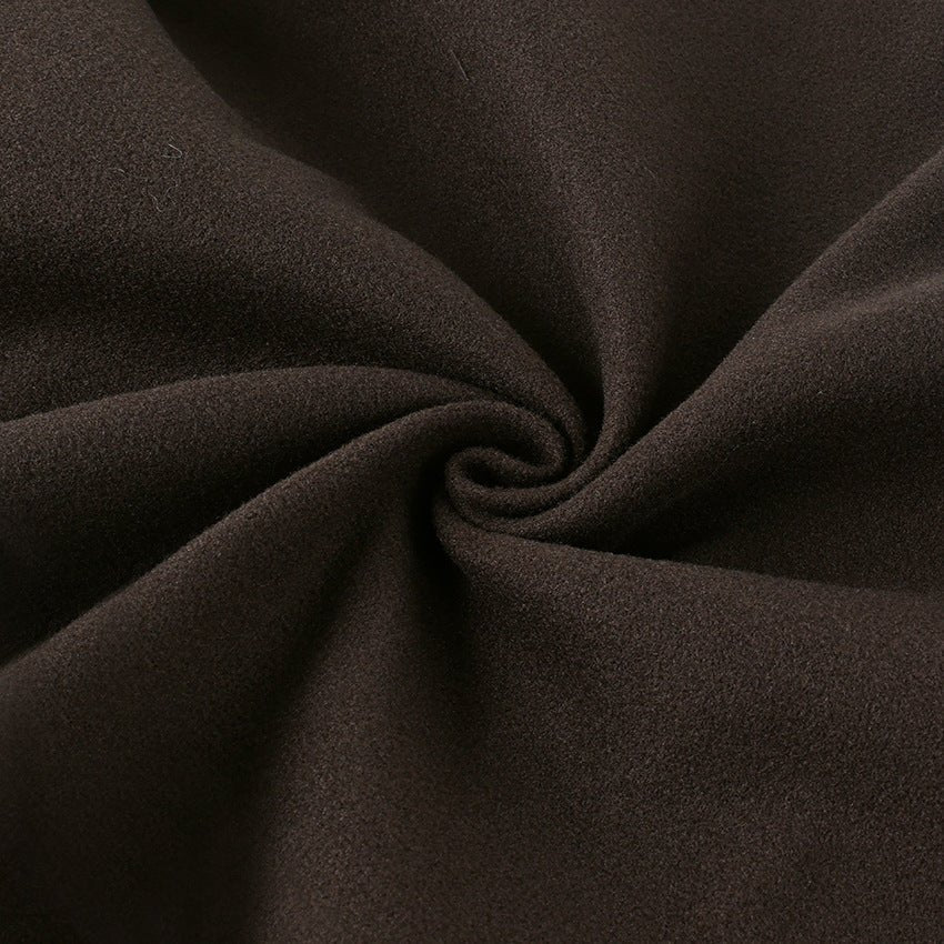 Belted Wool Coat with Shell Brooch(MS255)