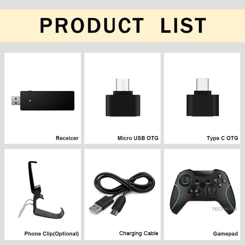 Best Quality Black 2.4G Wireless Joystick Gamepad Controller Compatible With Pc Smartphones Tablets Laptops Monitors