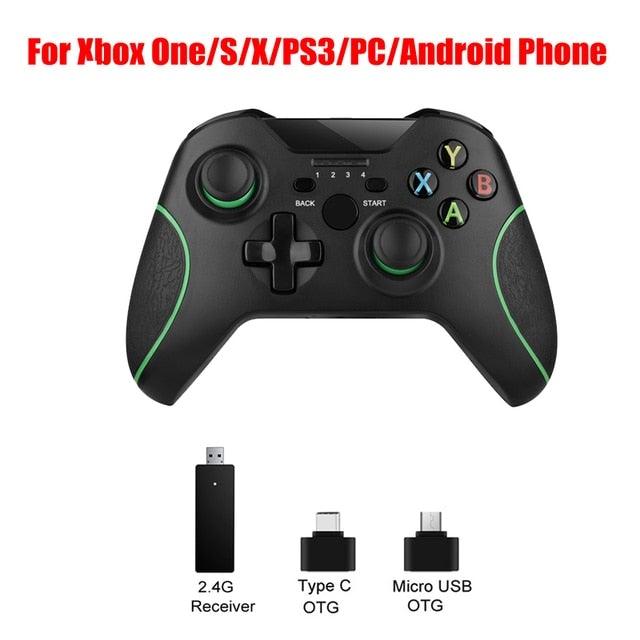 Best Quality Black 2.4G Wireless Joystick Gamepad Controller Compatible With Pc Smartphones Tablets Laptops Monitors