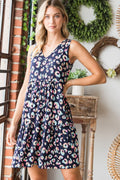 Full Size Leopard V-Neck Ruffled Tank Dress – Leopard Tank Dress, V-Neck Ruffled Dress, Animal Print Dress, Leopard Print Dress, Ruffled Tank Dress, Bold V-Neck Dress, Casual & Formal Dress