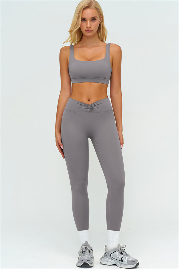 The Lushness V-Back Sports Bra Leggings 2-Piece Set