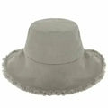 Frayed Bucket Hat - Wide Brim Cotton - UPF 50+ Sun Protection - One Size