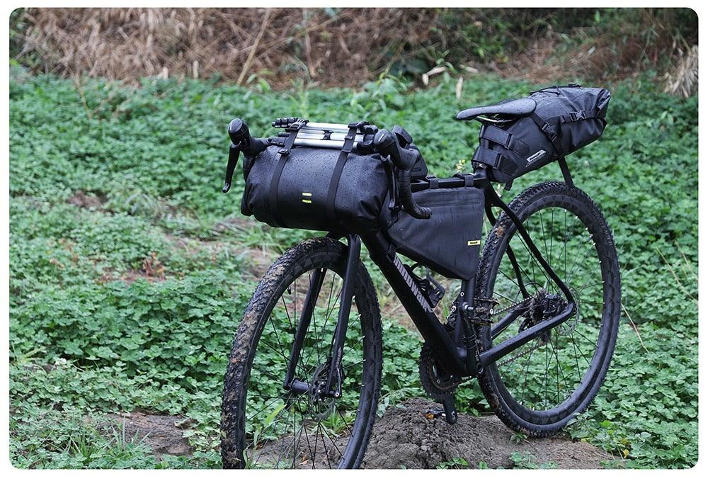Bicycle Bag Waterproof Big Capacity Handlebar Bag 2 Piece Front Tube Cycling Bag  Bike Accessories Bike Bag Waterproof Bike Handlebar Bag Bicycle For Sport Bicycle Cycling Accessories