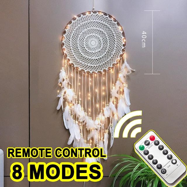 Big Dream Catcher Hanging/Light Decoration Dream Catcher Moon Dream Catcher Room Home Decor Dream Catcher Gifts For Mom Friends Women Girls Wall Decor Bedroom Decoration