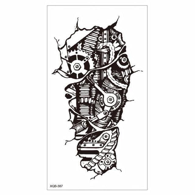 Big Tiger Lion Waterproof Temporary Sticker Tattoo Arm Legs Fake Tattoo Stickers For Adults Realistic Luxury Design For Mens Womens