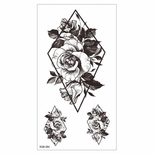 Big Tiger Lion Waterproof Temporary Sticker Tattoo Arm Legs Fake Tattoo Stickers For Adults Realistic Luxury Design For Mens Womens
