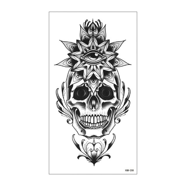Big Tiger Lion Waterproof Temporary Sticker Tattoo Arm Legs Fake Tattoo Stickers For Adults Realistic Luxury Design For Mens Womens