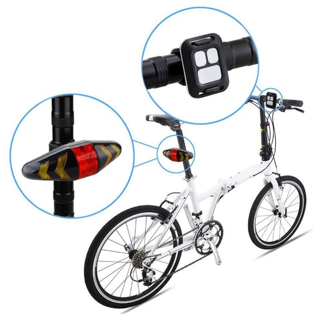Bike Signal Wireless Remote Mountain Bike Cycling Lights Remote Control LED Warning Lamp Flashing Bike TailLight With Turn Signals Wireless Remote Control Ultra Bright LED Safety Warning Rear Lights