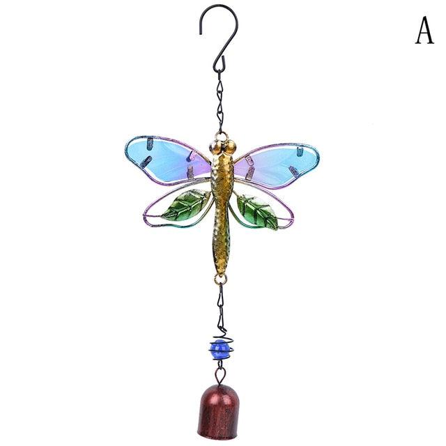 Bird Wind Chime For Wall Window Door Wind Bell Hanging Ornaments Indoor/Outdoor Metal Portable Wind Chimes Glass Pendant Tassels For Home Wall Party Festival Decor Garden Decoration Ornament Craft Gift