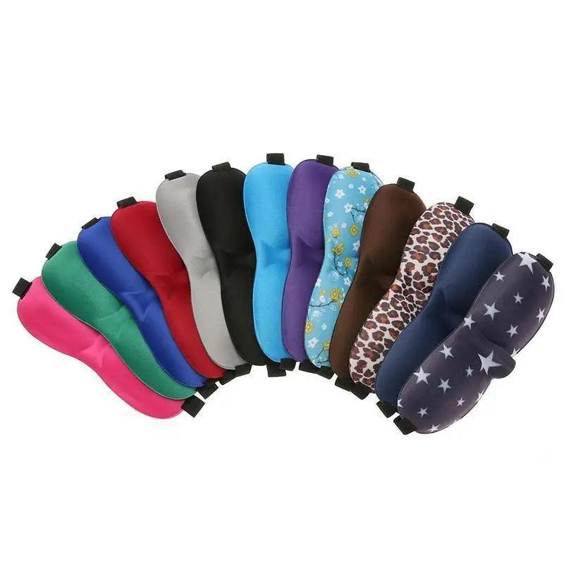 Black 3D Sleep Natural Sleeping Mask Eye Adjustable Strap Eye Mask Cover Portable Travel Blindfold Comfortable Mask For Sleeping