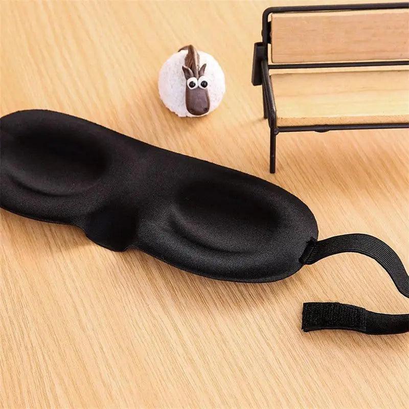 Black 3D Sleep Natural Sleeping Mask Eye Adjustable Strap Eye Mask Cover Portable Travel Blindfold Comfortable Mask For Sleeping