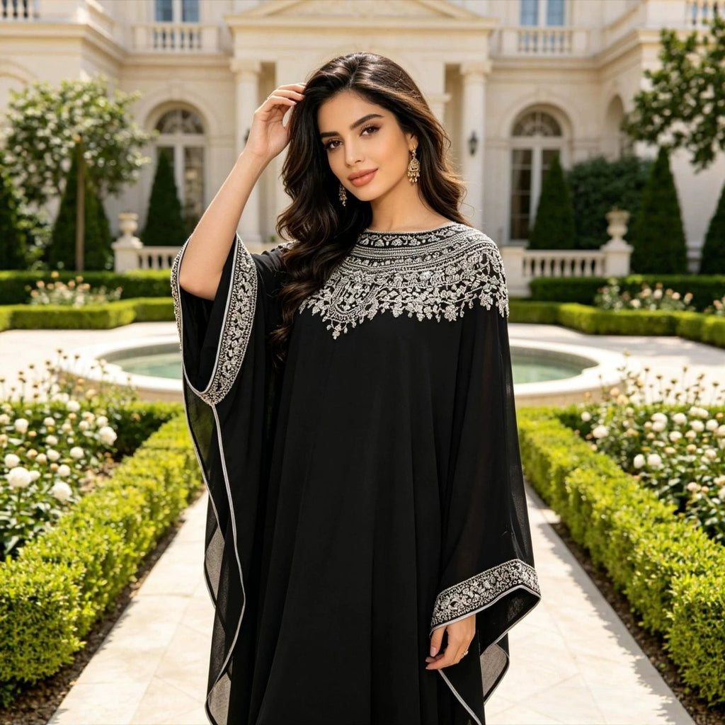 Black Batwing Abaya Gown(MA439)
