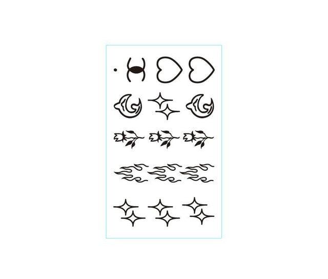 Black Clown Temporary Tattoo Sticker Body Art Arm Waist Fake Waterproof Tattoos Elegant Small Design For Men Women