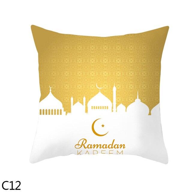 Black Gold Decor Pillow Case Ramadan Cushion Cover Pattern Decorative Cushion Pillowcase Stylish Pillow Home Decor Pillowcover